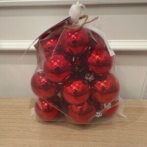 New ! Set of 20 in bag  Red Bauble IKEA VINTERFINT Tree Christmas Ornament